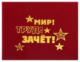 Обложка для зачетной книжки Мир! Труд! Зачет! - фото 11493