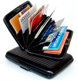 Алюминиевый рифленый кошелек Aluma Wallet (черный) - фото 14293