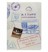 Обложка для паспорта Stamps - фото 14748